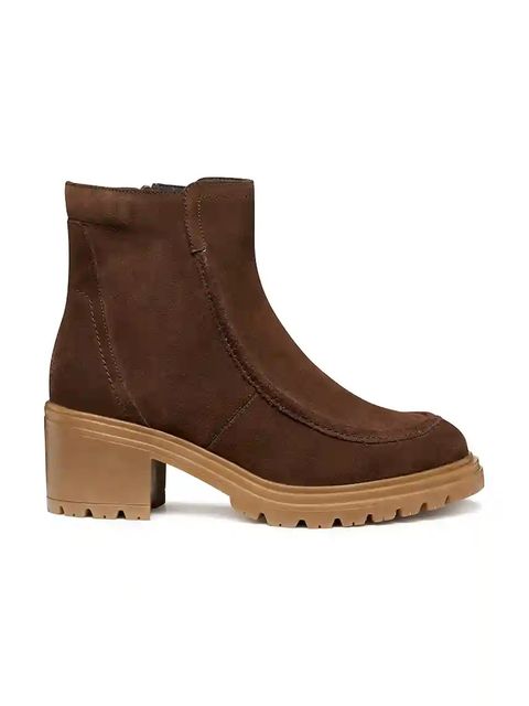 Geox botki zamszowe D DAMIANA damskie kolor brązowy na słupku D56QCB 00022 C6006 - zdjęcie produktu nr 1