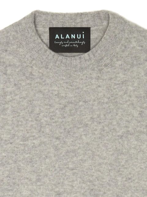 Alanui crew-neck knitted sweater - Grey