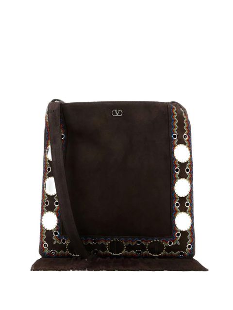 Valentino Garavani Nellcôte fringe cross body bag - Brown - zdjęcie produktu nr 1