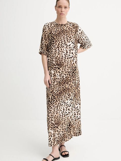 Gestuz sukienka kolor beżowy maxi prosta 10910177