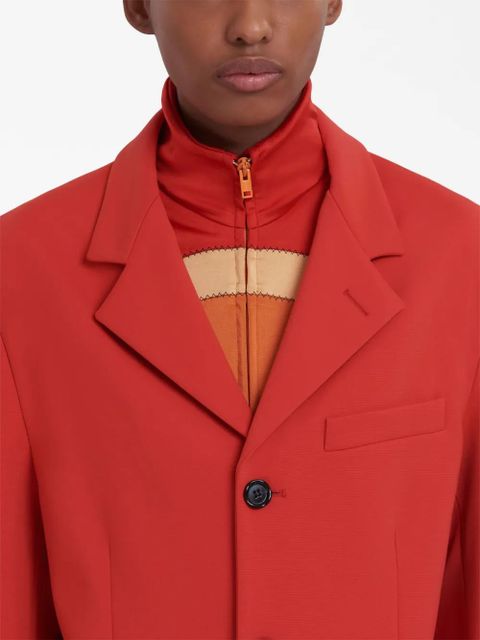 Marni single-breasted jersey blazer - Red