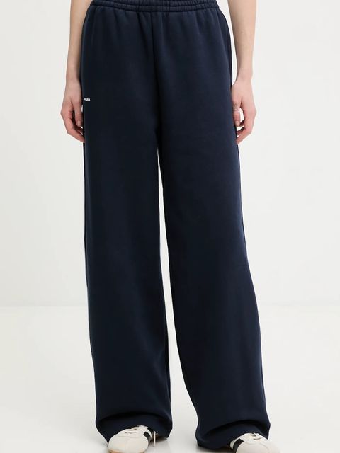 Pangaia spodnie dresowe bawełniane kolor granatowy gładkie 10002676