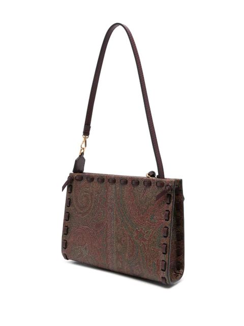 ETRO paisley-jacquard clutch bag - Brown