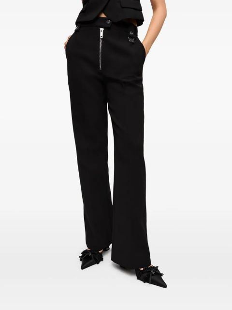 GANNI straight-leg trousers - Black