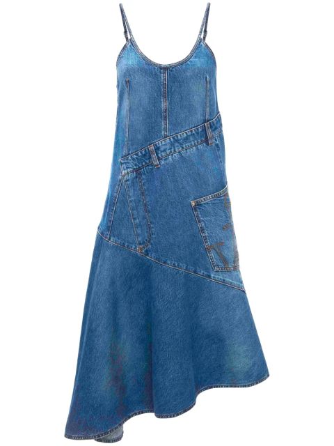 JW Anderson asymmetric cotton denim dress - Blue - zdjęcie produktu nr 1