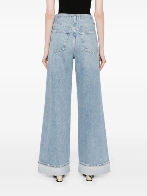 AGOLDE Dame high-rise wide-leg jeans - Blue