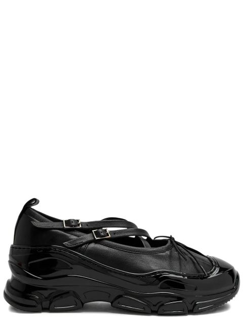 Simone Rocha buckled leather sneakers - Black - zdjęcie produktu nr 2
