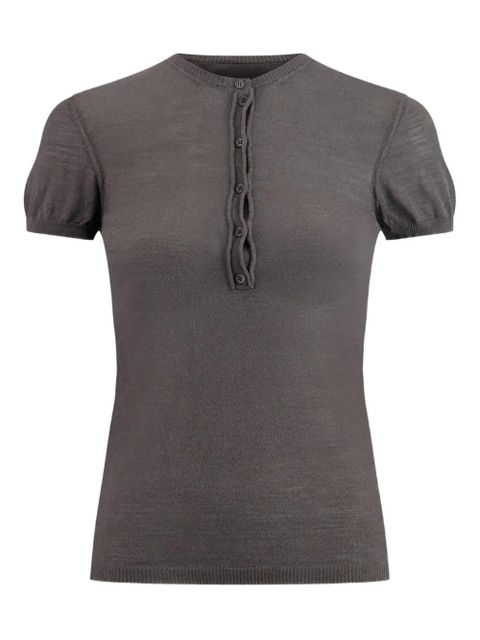 Paloma Wool Don buttoned T-shirt - Grey - zdjęcie produktu nr 1