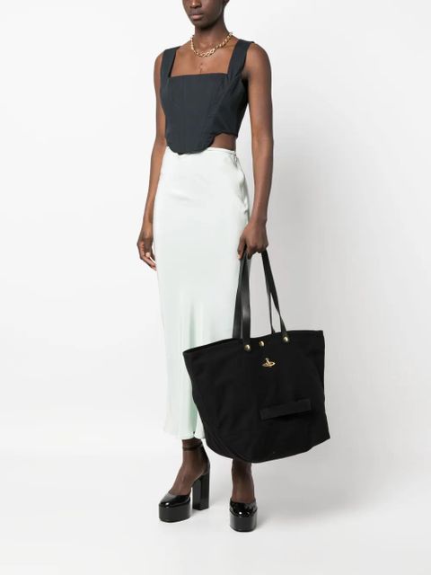 Vivienne Westwood Orb-plaque canvas tote bag - Black - zdjęcie produktu nr 2