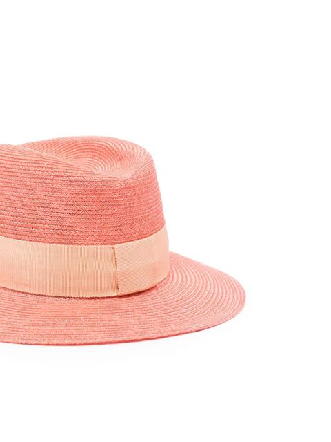 Maison Michel Henrietta interwoven fedora hat - Orange - zdjęcie produktu nr 2