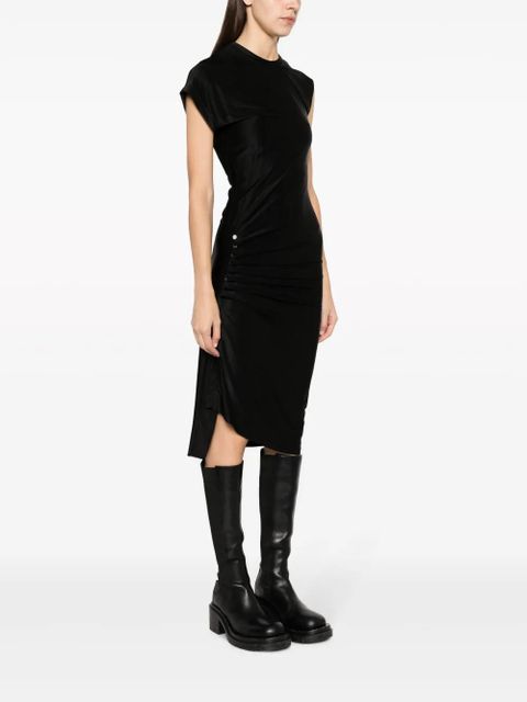 Rabanne asymmetric draped midi dress - Black - zdjęcie produktu nr 2