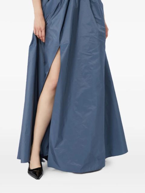 Max Mara Quinoa strapless belted maxi dress - Blue