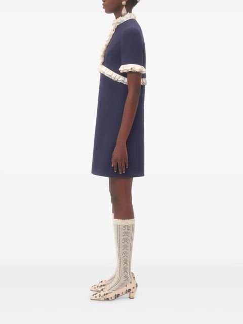 Valentino Garavani mini Crepe Couture wool dress - Blue