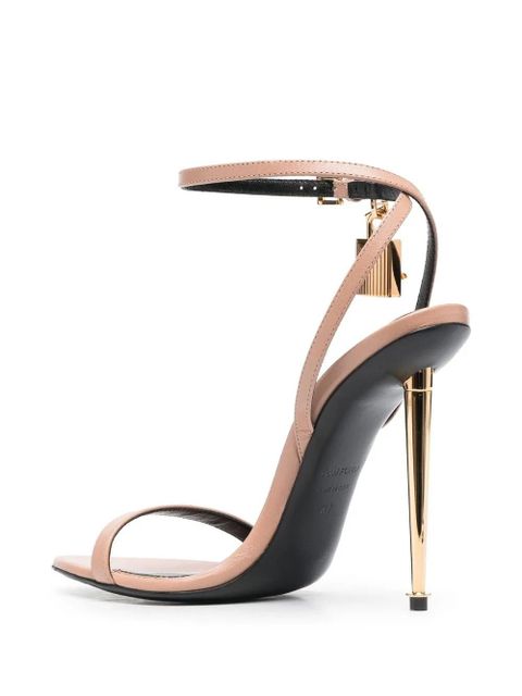 TOM FORD Padlock 120mm leather sandals - Pink