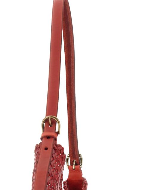 DRAGON DIFFUSION woven-leather shoulder bag - Red