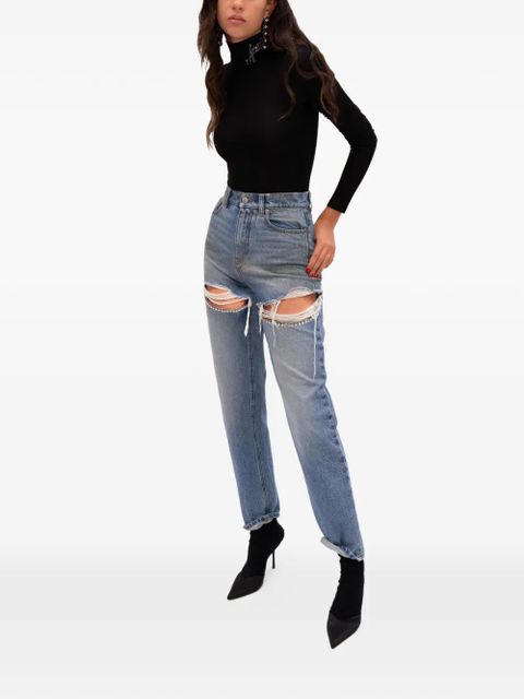 AREA fray-detail cotton trousers - Blue - zdjęcie produktu nr 2