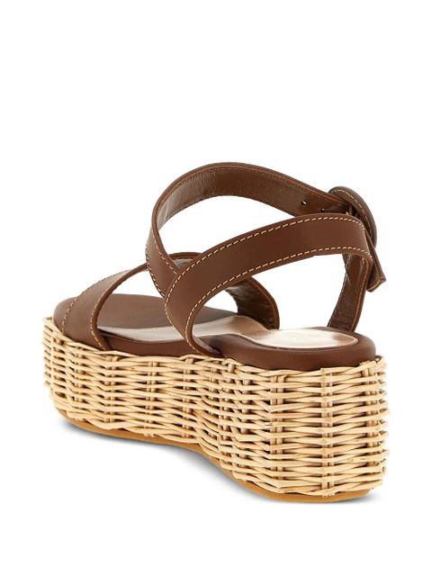 Gianvito Rossi Cestino leather sandals - Brown