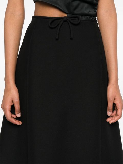 Valentino Garavani bow-detailed midi skirt - Black