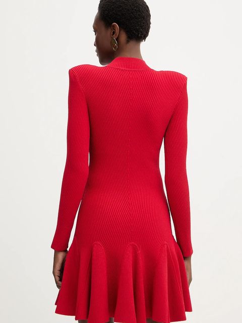 Retrofete sukienka Sydonie kolor czerwony mini rozkloszowana FW24-9733