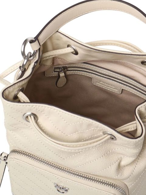 PINKO small Cargo Bucket chevron-quilted tote bag - Neutrals