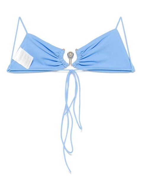Christopher Esber ruched orbit bikini top - Blue - zdjęcie produktu nr 2