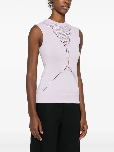 Jil Sander sleeveless knitted top - Purple