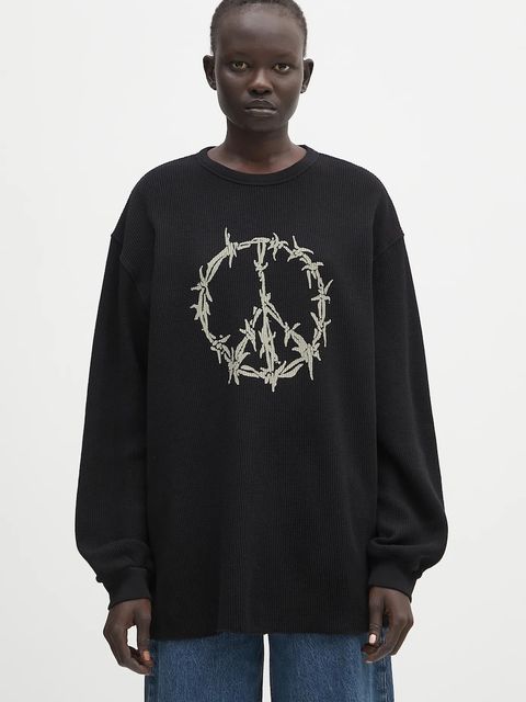 Aries bluza bawełniana Peace Press Gothic Waffle LS Tee - zdjęcie produktu nr 2