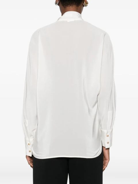 Max Mara tie-neck silk blouse - White