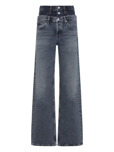 AGOLDE Elson double-waistband jeans - Blue - zdjęcie produktu nr 1