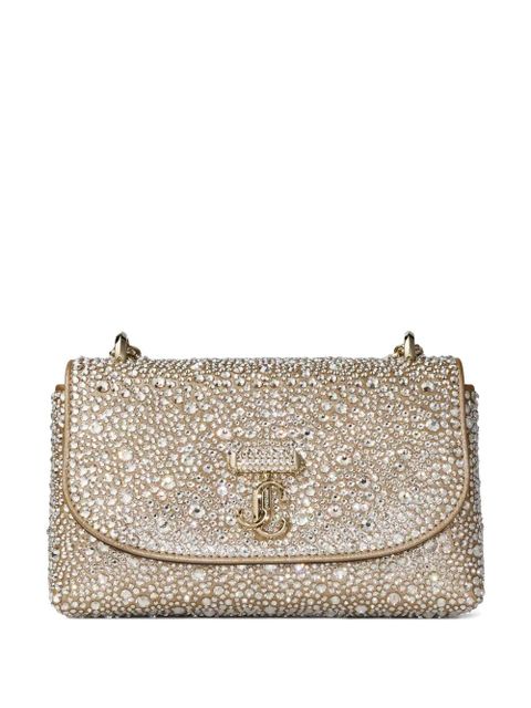 Jimmy Choo small Curve embellished chain crossbody bag - Gold - zdjęcie produktu nr 1