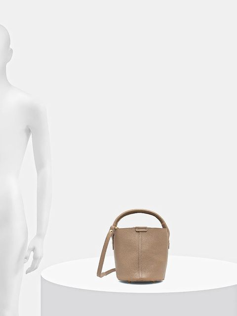 Answear.LAB torebka skórzana kolor brązowy