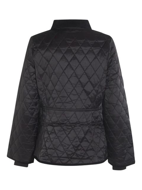 Barbour diamond-quilted zip-front coat - Black - zdjęcie produktu nr 2