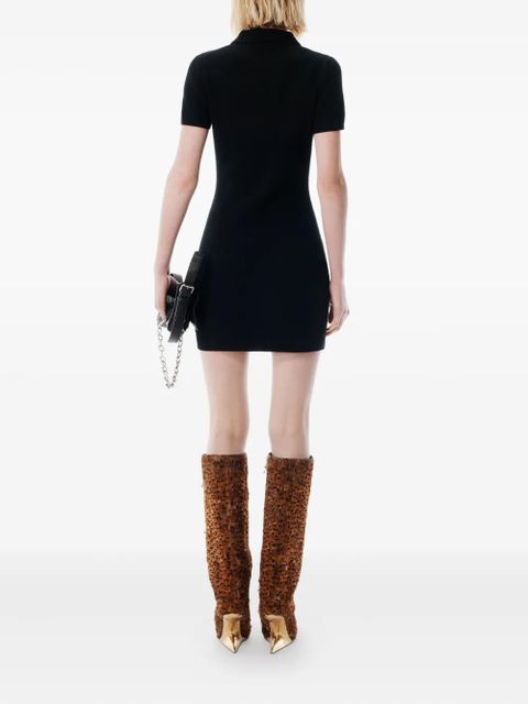 Alexander Wang polo-neck knitted dress - Black