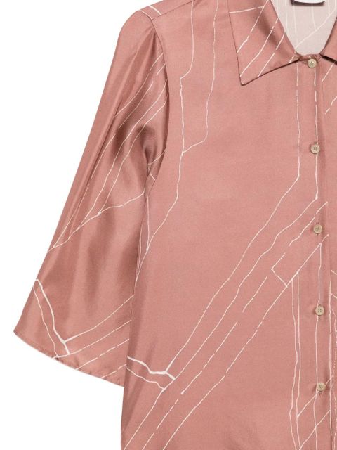 Alysi printed shirt - Brown