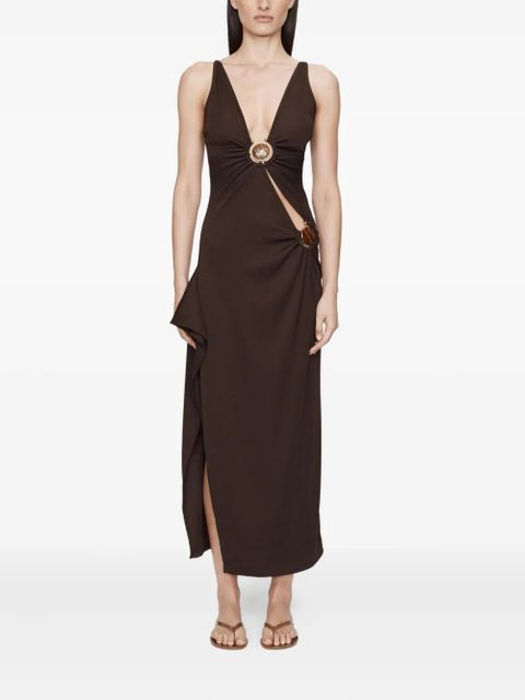 Christopher Esber stone cascade tank midi dress - Brown - zdjęcie produktu nr 2