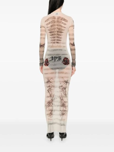 Jean Paul Gaultier Tattoo Marinière maxi dress - Neutrals - zdjęcie produktu nr 2