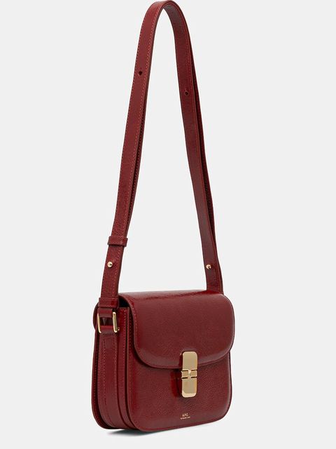 A.P.C. torebka skórzana sac grace small kolor czerwony PXCCK.F61413 - zdjęcie produktu nr 2