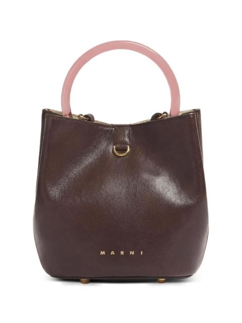 Marni small Pannier ring-handle bucket bag - Brown - zdjęcie produktu nr 1