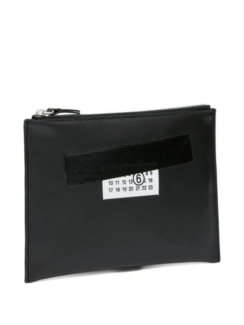 MM6 Maison Margiela small leather clutch bag - Black