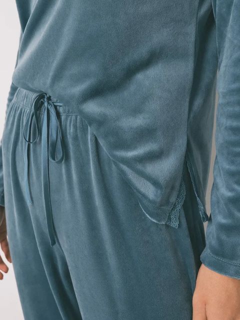 women'secret piżama damska kolor zielony 3592435