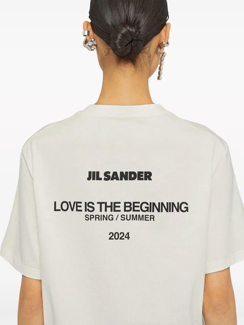 Jil Sander logo-print cotton T-shirt - Neutrals