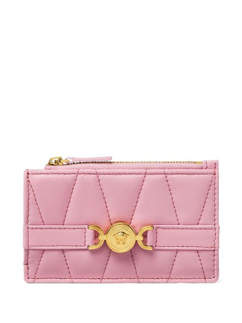 Versace Medusa '95 quilted zip card holder - Pink - zdjęcie produktu nr 1