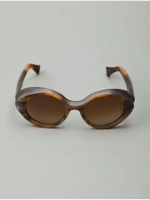 Marni Eyewear chunky moulded sunglasses - Brown