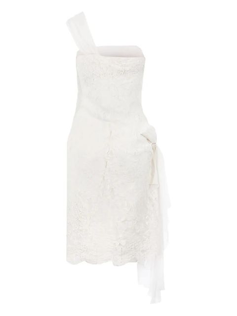 Valentino Garavani floral lace one-shoulder midi dress - White - zdjęcie produktu nr 2