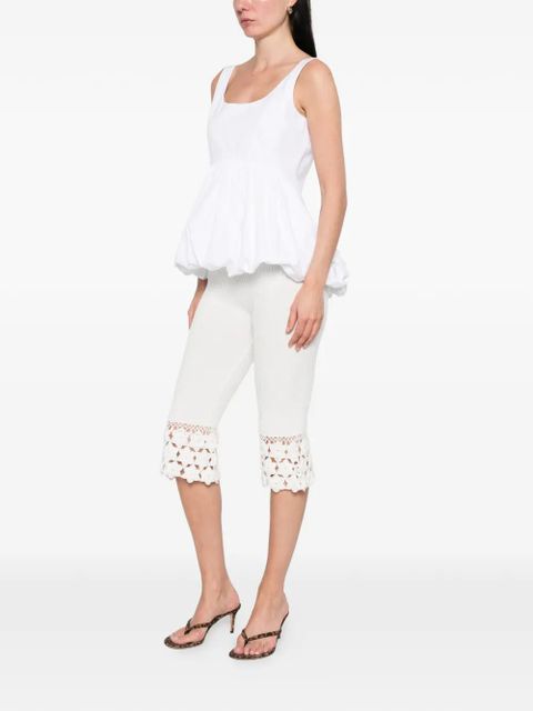 GANNI crochet ribbed trousers - White - zdjęcie produktu nr 2
