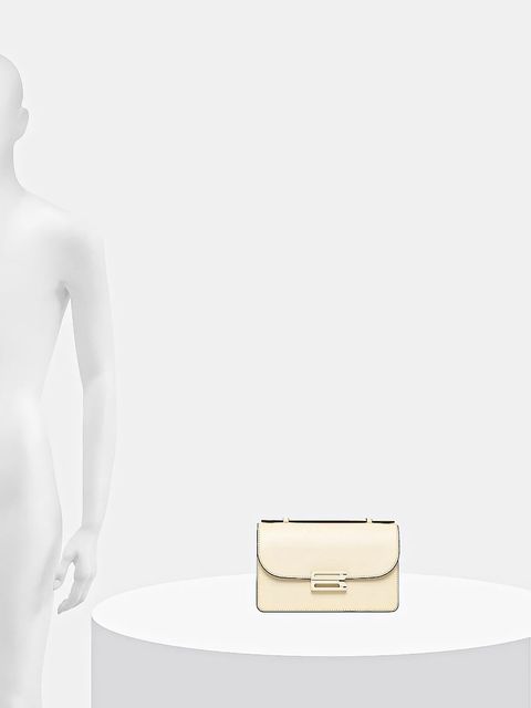 Victoria Beckham torebka skórzana kolor beżowy B325AAC006641A