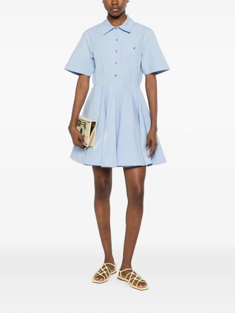 Maje pleated short-sleeve dress - Blue - zdjęcie produktu nr 2
