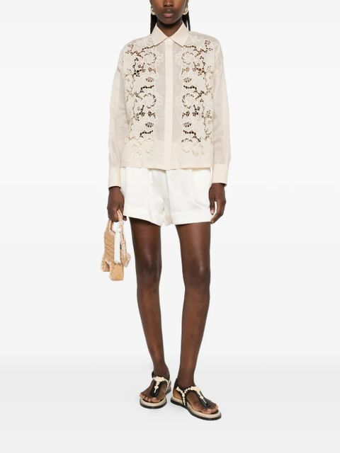 Max Mara lace-panelled shirt - Neutrals - zdjęcie produktu nr 2