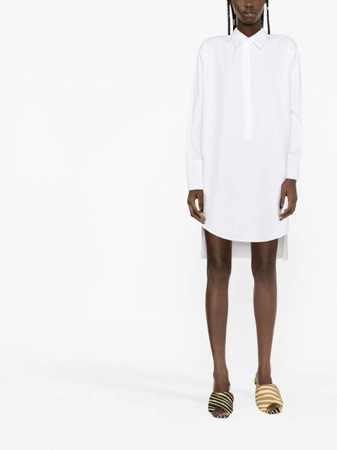 LOEWE poplin long-sleeved shirt dress - White