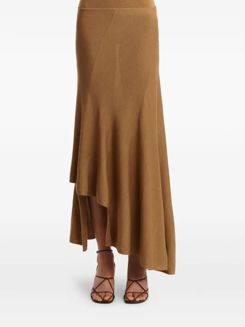 KHAITE Miranda ssymmetric skirt - Brown